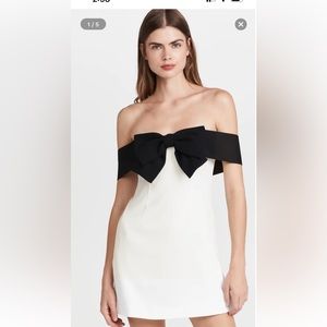 Black bow mini dress